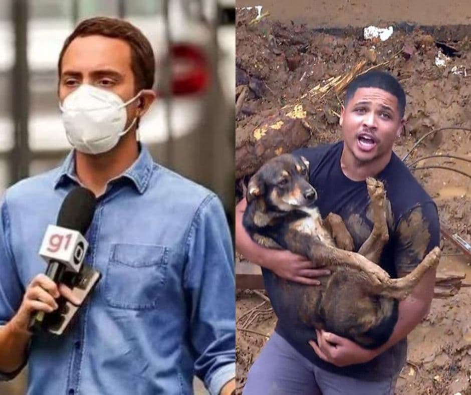 Vídeo: repórter se emociona ao mostrar o resgate de cachorro em tragédia de Petrópolis