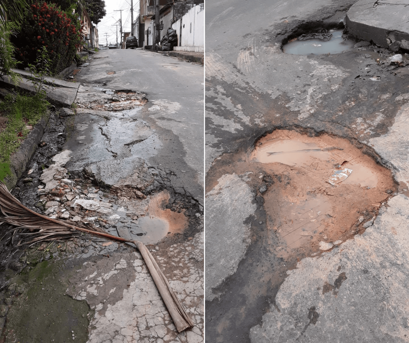 Exclusivo: ruas esburacadas afetam moradores e trânsito do bairro Flores