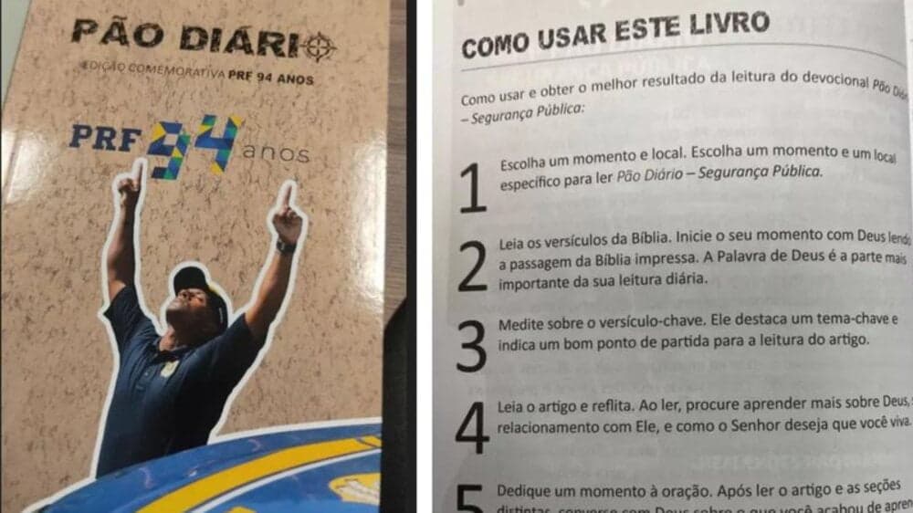 Governo federal distribui livros para &#8220;assistência espiritual&#8221; à PRF
