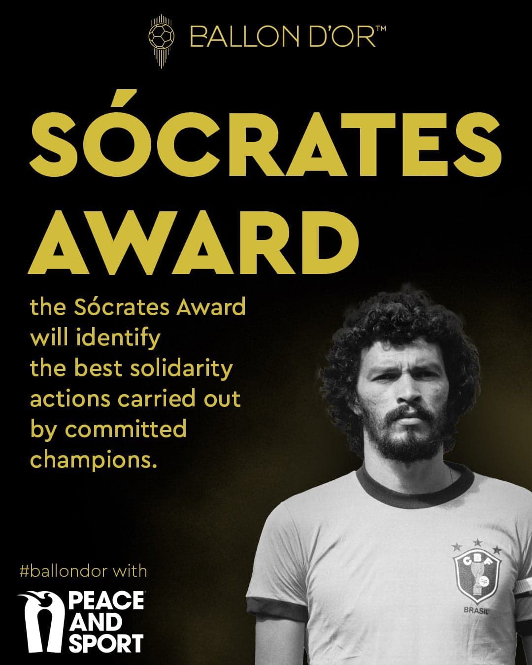 Bola de Ouro anuncia prêmio em homenagem a Sócrates