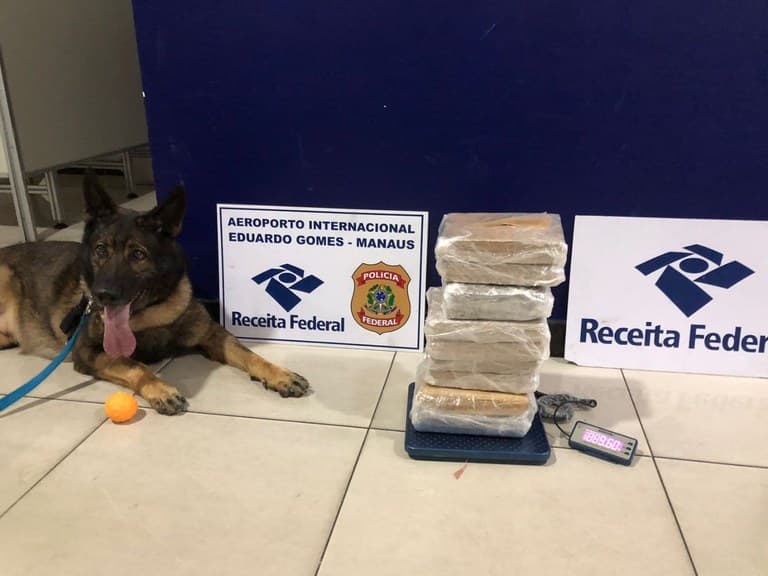 Droga é apreendida em bagagem no Aeroporto Eduardo Gomes