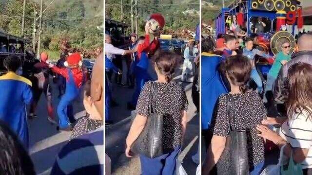 VÍDEO: &#8220;Multiverso da confusão&#8221; tem Homem-Aranha e Super Mario brigando no RJ