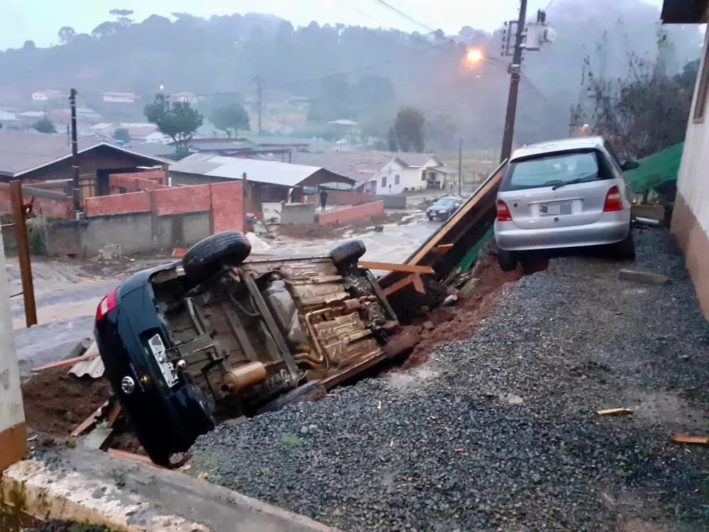 Ciclone atinge Sul do país: chuvas provocam danos em Santa Catarina