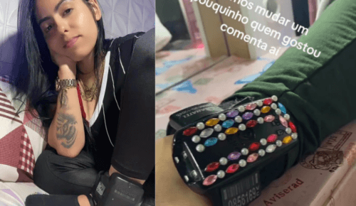 VÍDEO: Tiktoker personaliza tornozeleira eletrônica: &#8220;Lili vai cantar&#8221;