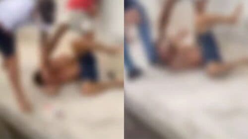 VÍDEO: Homem é espancado por &#8220;tribunal do povo&#8221; após dar um soco na cara de avó, em Manaus
