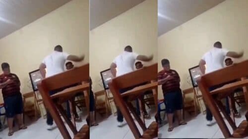 VÍDEO: Gerente de restaurante dá &#8220;tapão&#8221; em rosto de motoboy, em Manaus