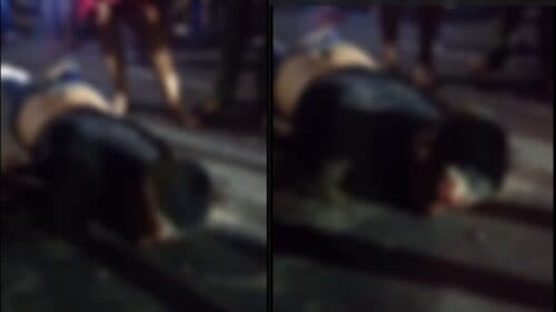 VÍDEO: Suposto assaltante é morto a pedradas após tentar roubar motoboy, em Manaus
