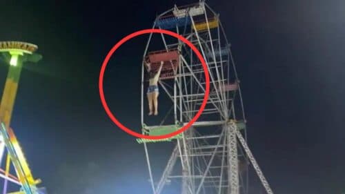 VÍDEO: Cadeira desprende de roda gigante e adolescentes caem de 3 metros de altura, no AM