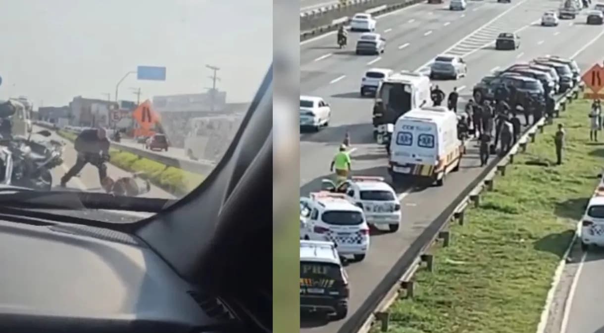 IMAGEM FORTE: Policial aposentado reage a assalto e mata 2 criminosos, em SP