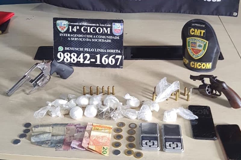 &#8220;Operação Pacificador&#8221; prende dupla com armas e drogas na zona Leste de Manaus