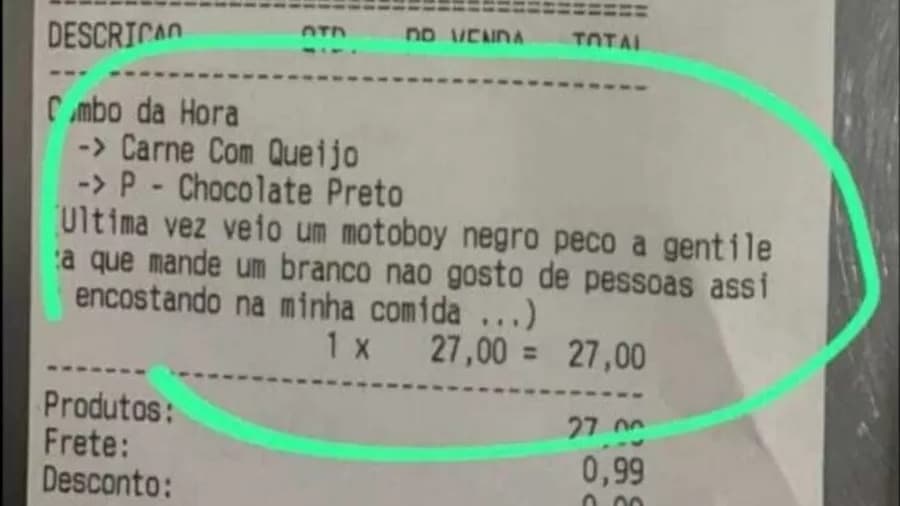 Pastelaria denuncia racismo no RS: cliente exigiu &#8220;motoboy branco&#8221;