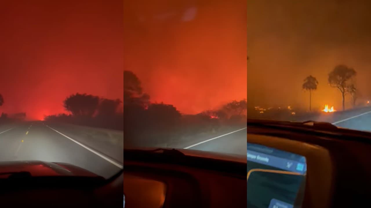 VÍDEO: Incêndios no Pantanal fazem BR-262 virar &#8216;corredor de fogo&#8217;