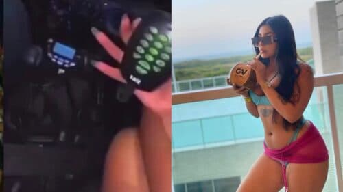 VÍDEO: Influenciadora grava storys &#8216;proibido&#8217; dentro de viatura da PM, no Pará
