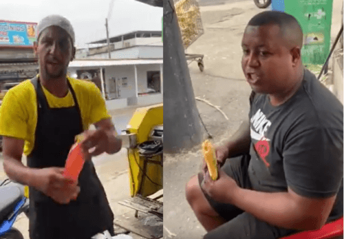 VÍDEO: Vendedor fica &#8216;bolado&#8217; com cliente que comeu 12 pasteis e tomou 24 caldos de cana em rodízio