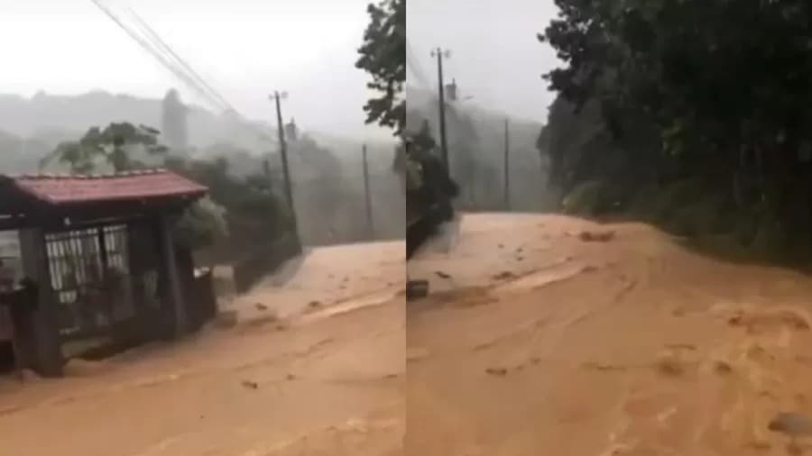 VÍDEO: Em Santa Catarina, adolescente morre ao ser levado por correnteza durante chuvas