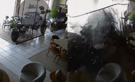 VÍDEOS: Carro desgovernado invade loja de móveis em SP