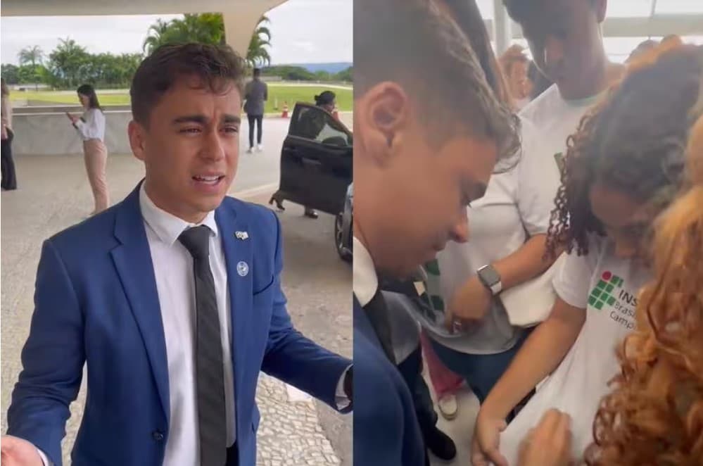 Nikolas Ferreira é tietado por estudantes e se diz hostilizado por parlamentares em evento no Planalto