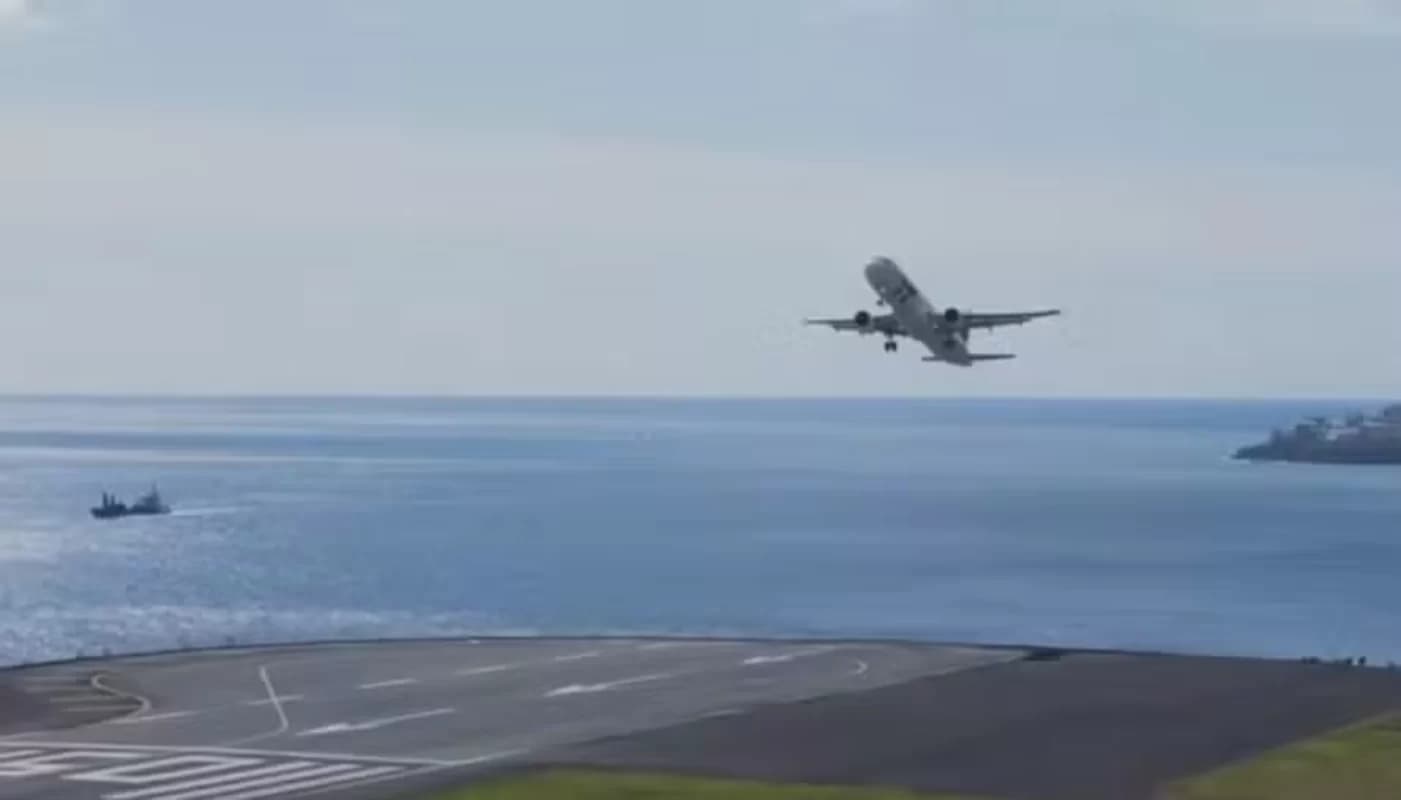 VÍDEO: Avião precisou arremeter a poucos metros do chão, em Portugal