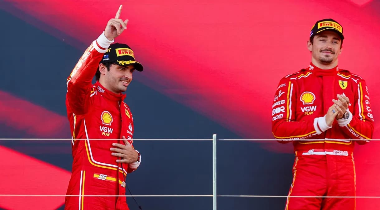 Fórmula 1: Ferrari faz dobradinha com vitória de Sainz; Verstappen &#8216;quebra&#8217; pela 1° vez em dois anos