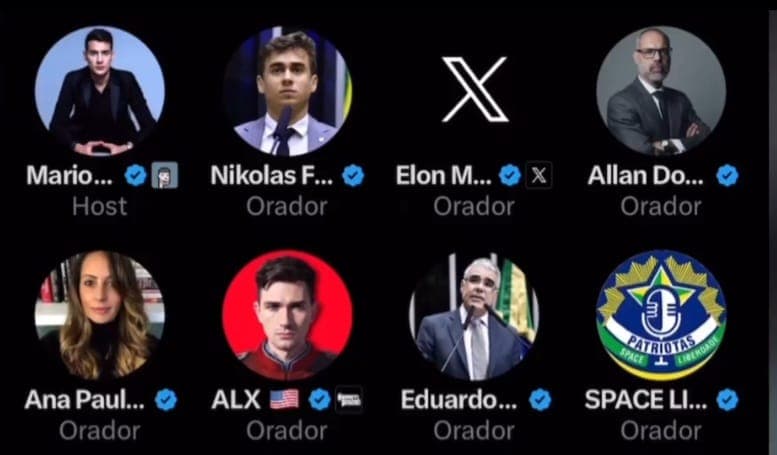 &#8220;Povo do Brasil deve saber que existe um abuso do poder judiciário em grau extremo&#8221;, diz Elon Musk em sala de conversa com políticos e influenciadores de direita no X