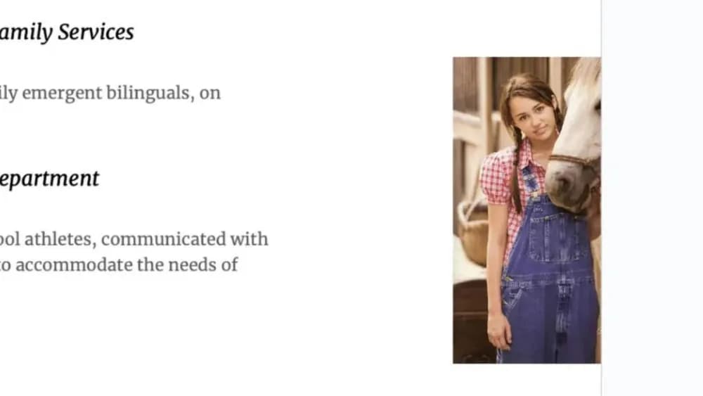 EUA: Universitária viraliza ao colocar foto de Miley Cyrus, de Hannah Montana, no currículo por &#8220;engano&#8221;