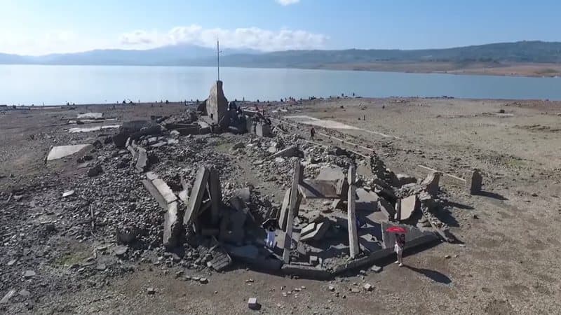 VÍDEO: Nas Filipinas, seca faz ruínas de cidade submersa ressurgir   