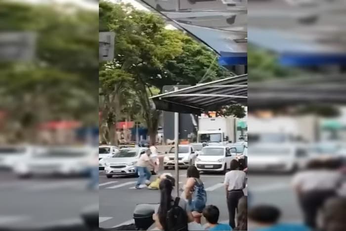 VÍDEO: Agente de trânsito e motociclista &#8220;saem na porrada&#8221; em Uberlândia (MG)