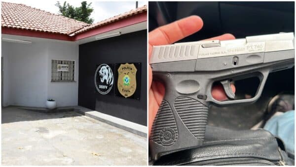 Homem é preso em flagrante após furtar arma de dentro de veículo, em Manaus