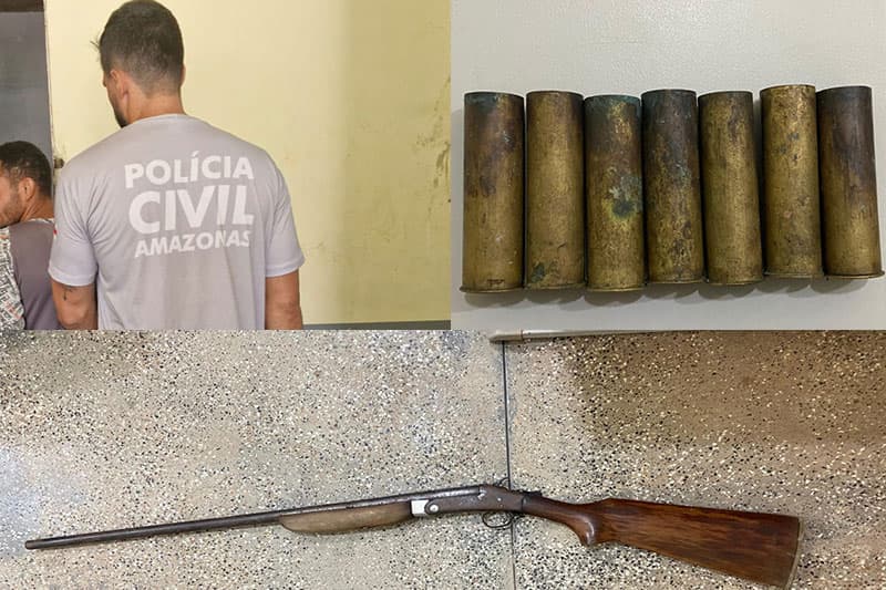Em Ipixuna, homem é preso por posse ilegal de arma de fogo de uso restrito