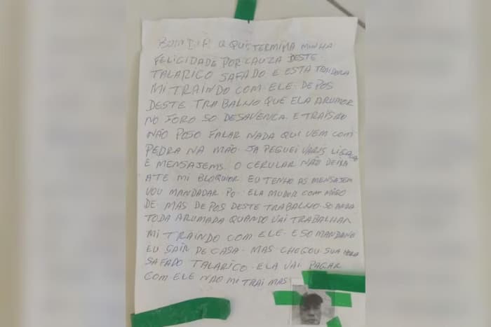 &#8220;Chegou sua hora, talarico&#8221;: Homem escreve carta para vigilante e o mata, em SP