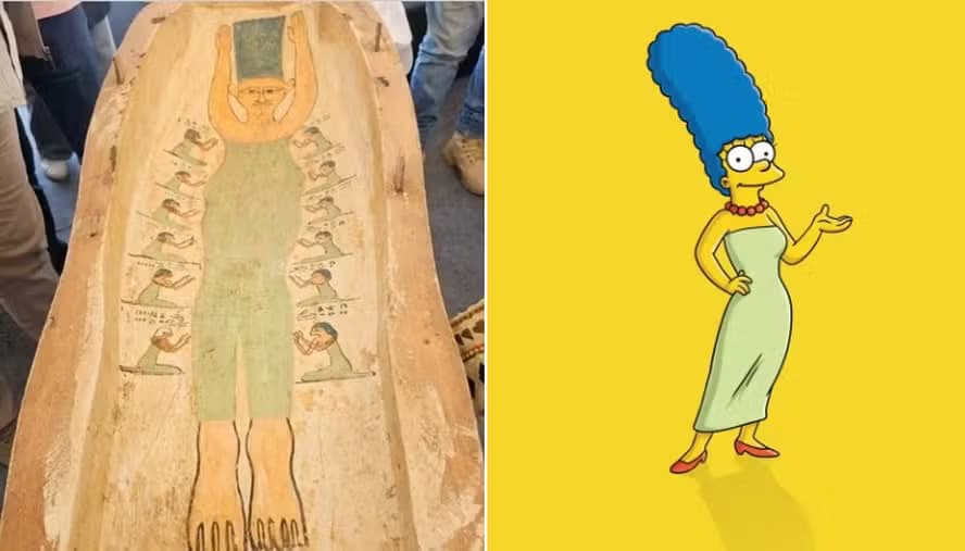 &#8216;Marge Simpson&#8217; aparece em sarcófago egípcio de 3.500 anos