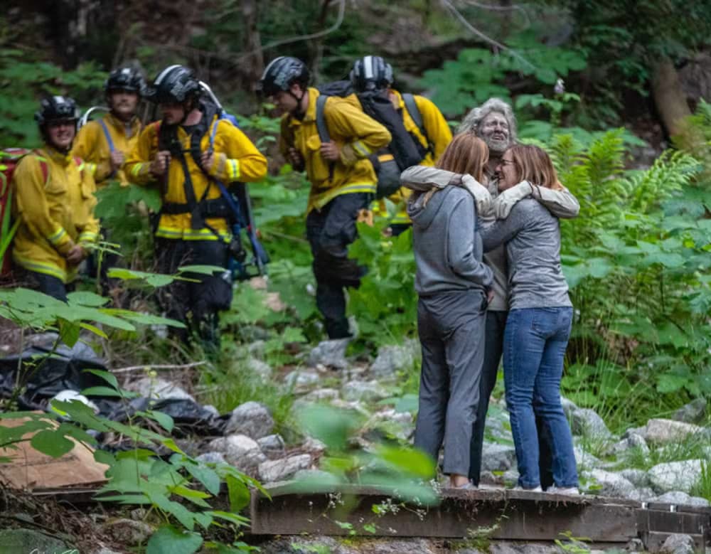 Americano sobrevive após dez dias perdido nas montanhas dos EUA