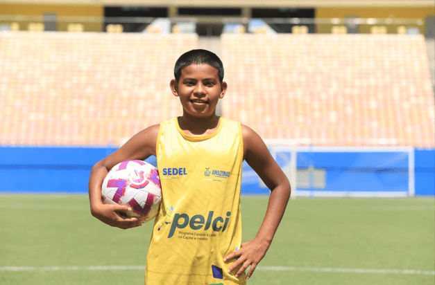 Atleta amazonense de 12 anos realiza teste no Athletico Paranaense