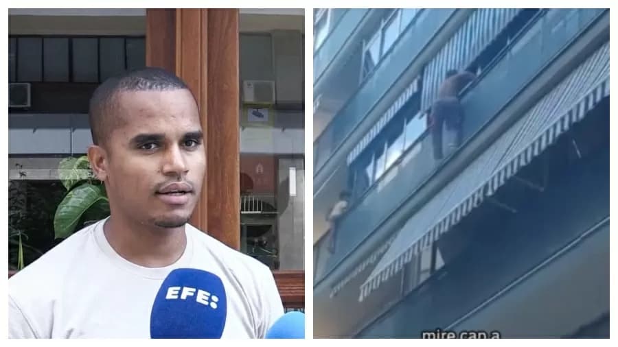 VÍDEO: Brasileiro salva criança na beirada de prédio na Espanha e vira herói