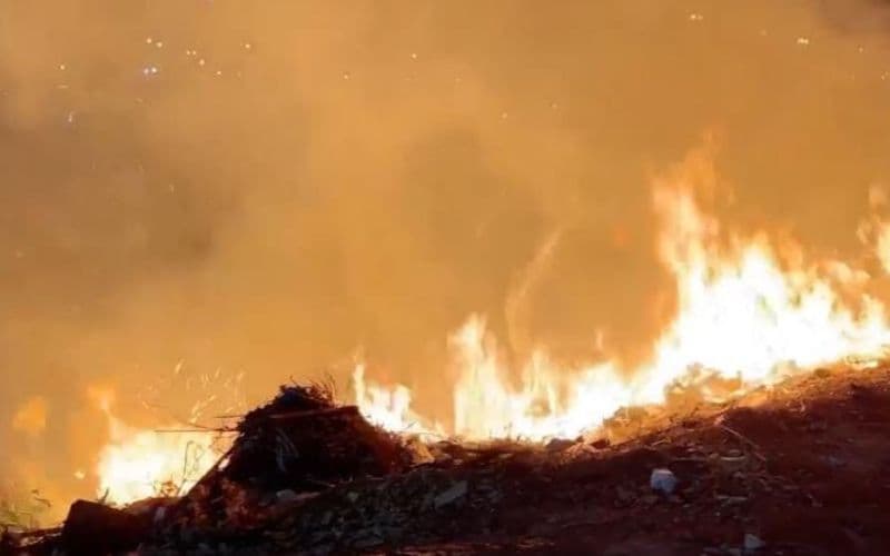 VÍDEO: Moradores se desesperam com incêndio de grandes proporções no Morro da Liberdade