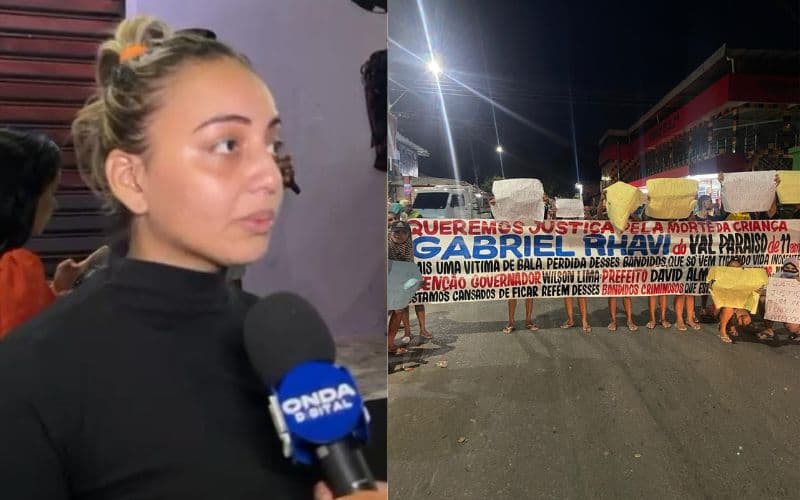 VÍDEO: &#8216;Que não fique impune&#8217;, diz mãe de Gabriel Rhavi em manifestação ao pedir justiça
