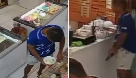 VÍDEO: No Ceará, criminoso finge que vai comprar açaí e anuncia assalto