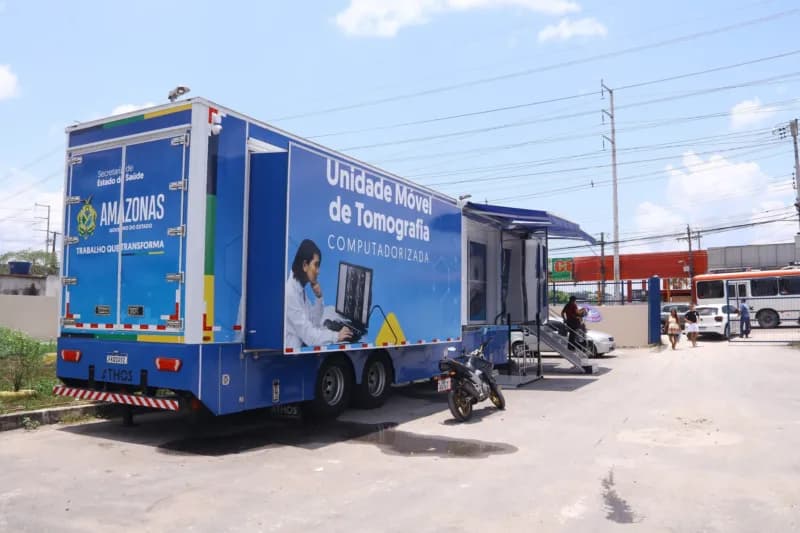 Carretas da Saúde e de Tomografia realizam mais de 300 exames, na zona Norte de Manaus