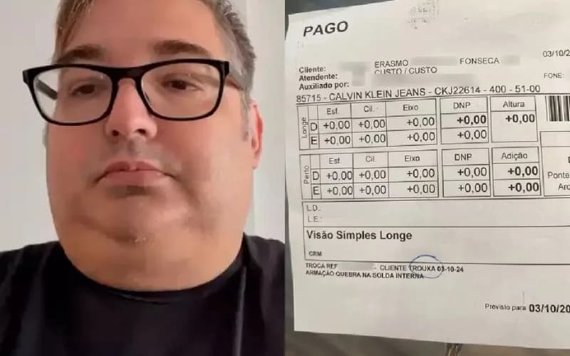 Advogado que foi chamado de &#8216;cliente trouxa&#8217; em ótica desiste de processo