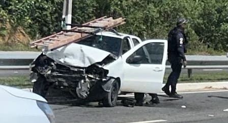Vídeo: Colisão violenta deixa dois feridos e causa congestionamento no &#8216;Rapidão&#8217;