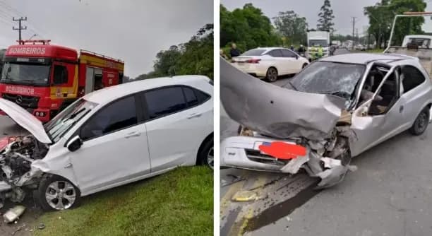 Casal tenta fugir de motel sem pagar e causa grave acidente em SC