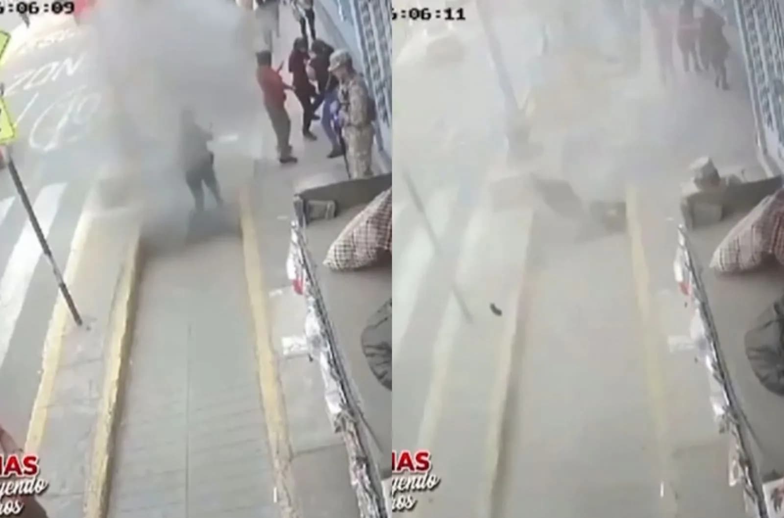 VÍDEO: Mulher cai em caixa elétrica após explosão no Peru