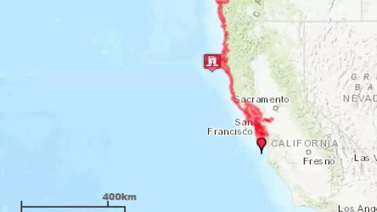 Terremoto de Magnitude 7,0 atinge a Califórnia 