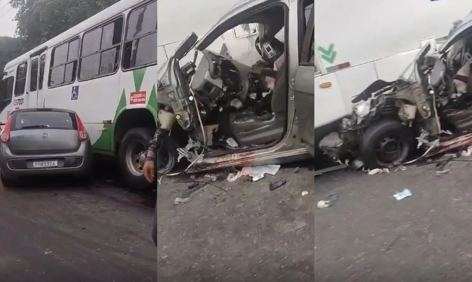 VÍDEO: Carro e ônibus se envolvem em acidente na Avenida do Turismo