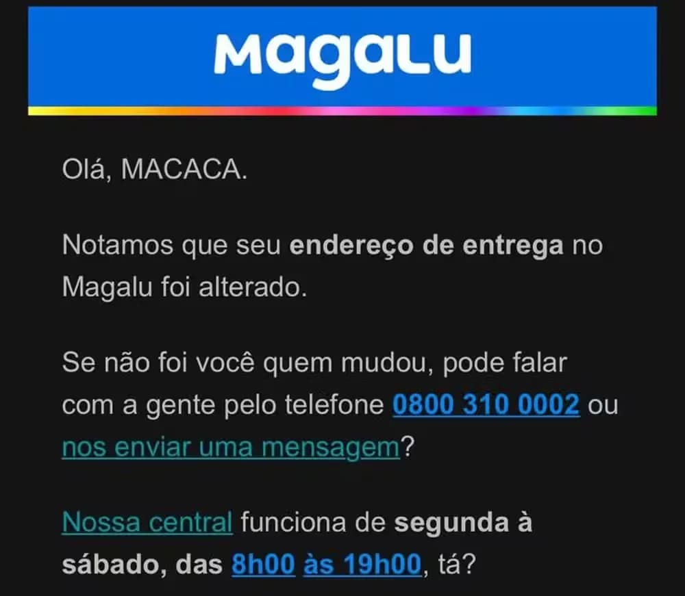 VÍDEO: Mulher acusa Magazine Luíza de racismo ao receber e-mail dizendo, &#8220;Olá, macaca&#8221;