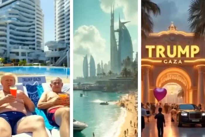 VÍDEO: Trump compartilha vídeo criado por IA que mostra &#8220;resort&#8221; em Gaza, com estátua de ouro