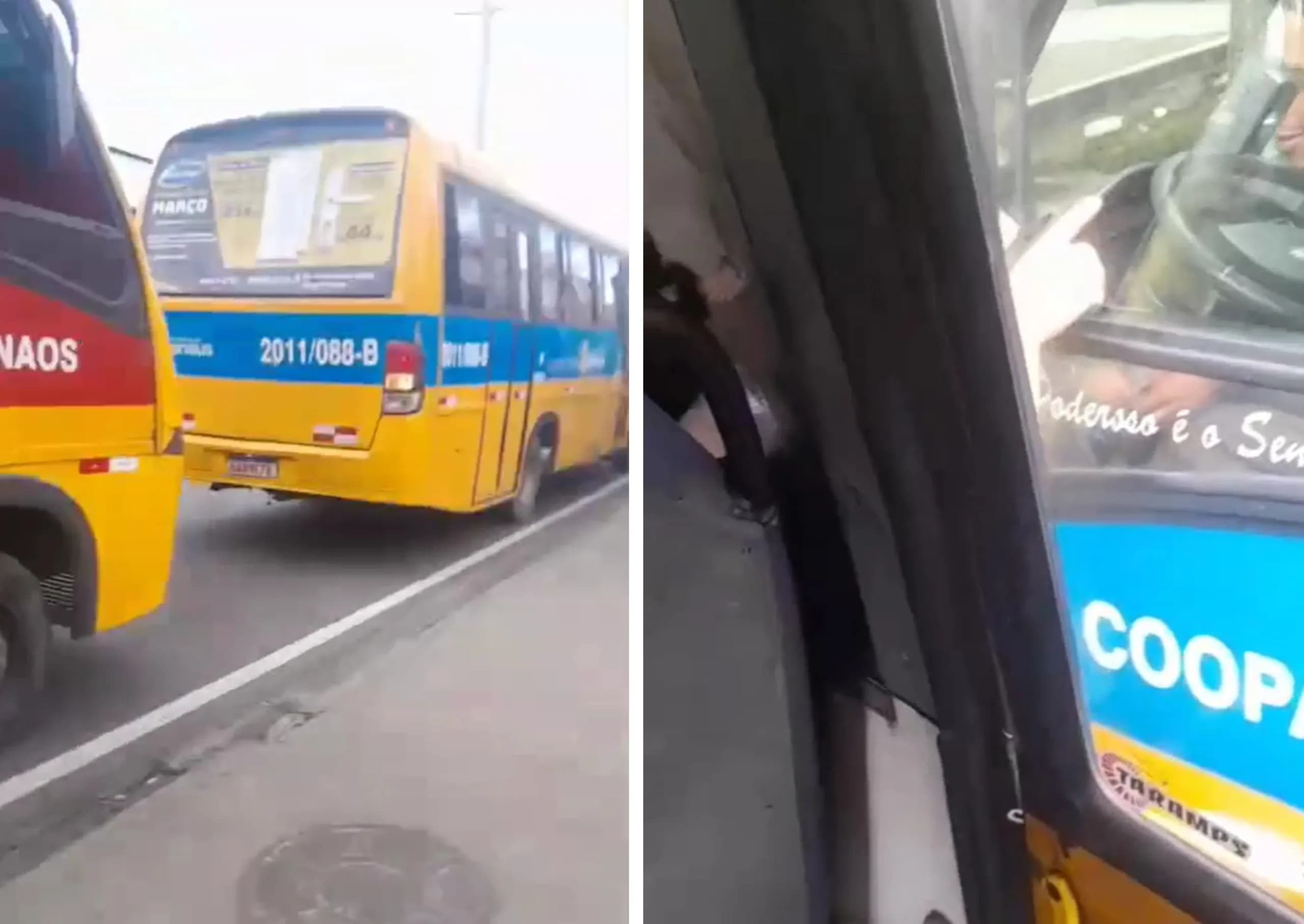 VÍDEOS: Motoristas de &#8216;amarelinhos&#8217; brigam por passageiros em Manaus