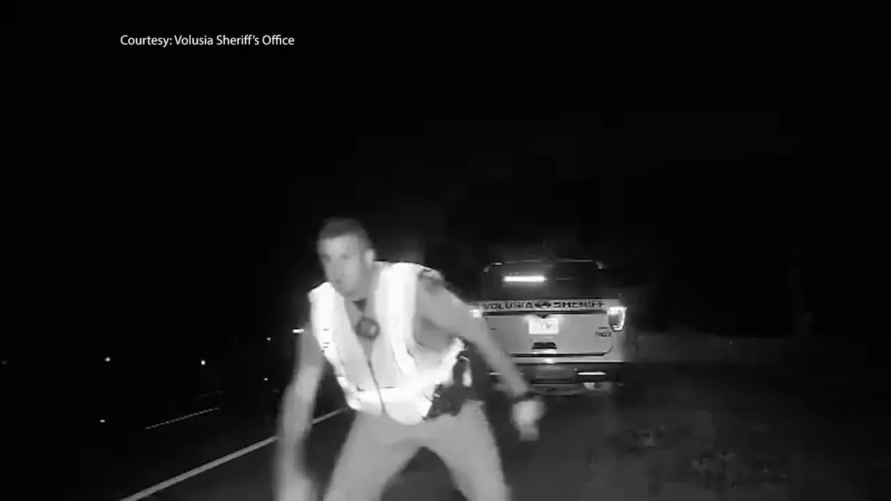 VÍDEO: Na Flórida, policiais escapam por pouco de serem atropelados em estrada