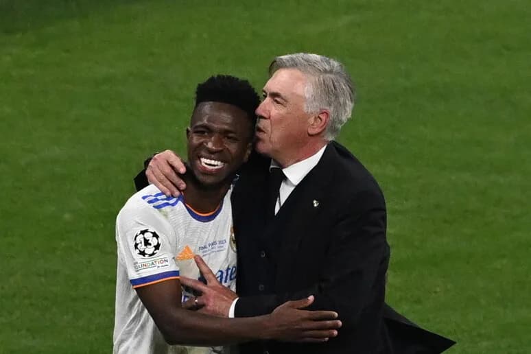 Vini Jr se declara à Ancelotti em despedida do Real Madrid: “Te espero no Brasil”