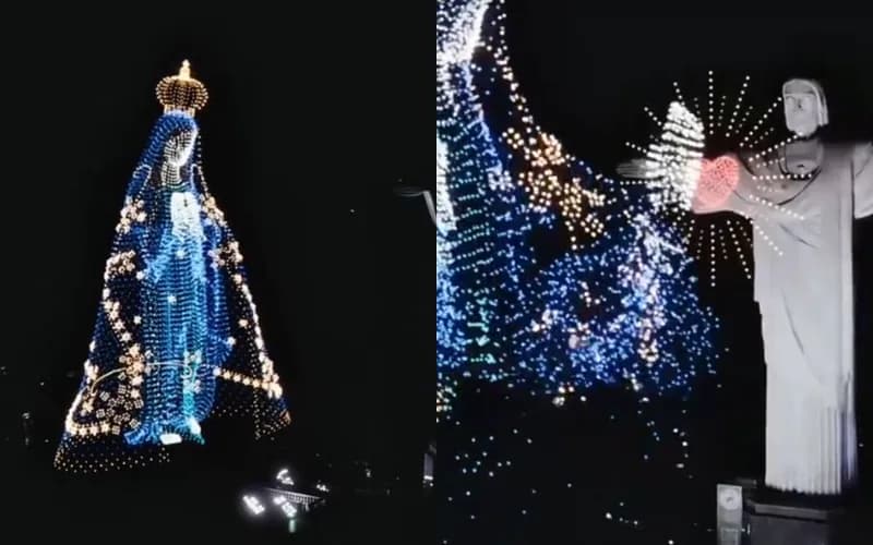 Nossa Senhora Aparecida no Cristo Redentor emociona fiéis na véspera do Dia das Mães